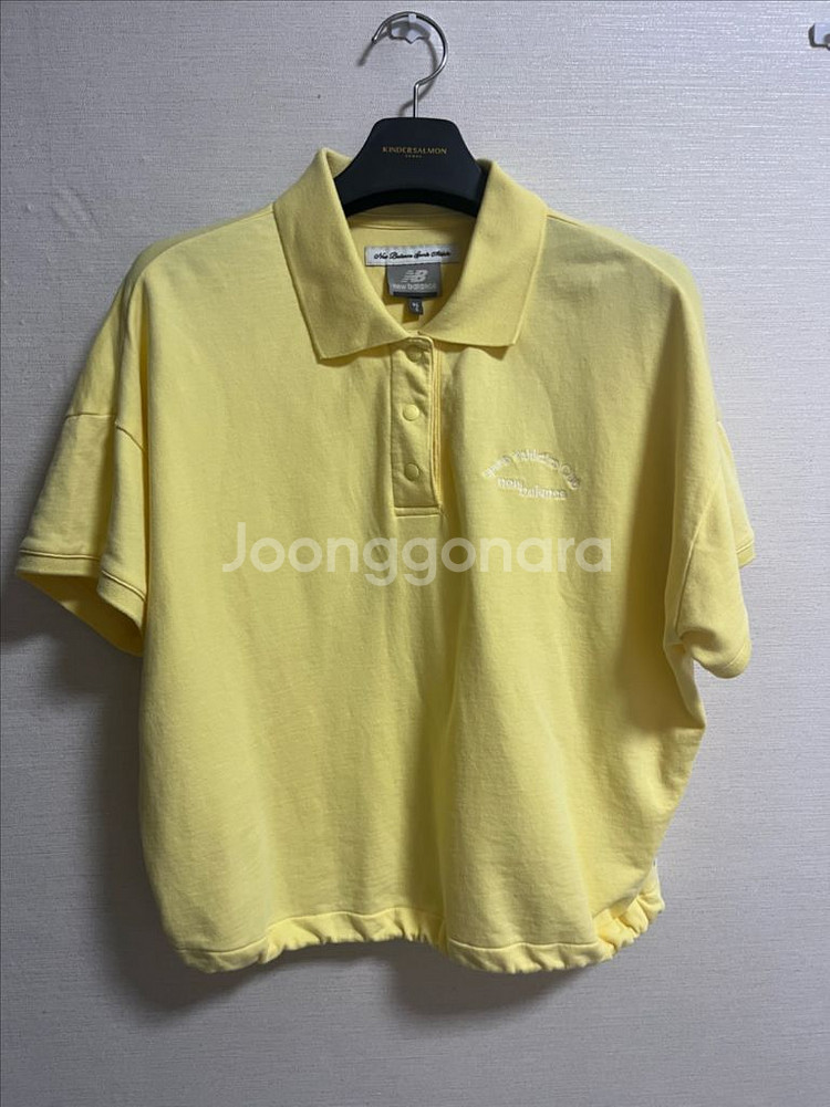 뉴발란스 우먼 코트 카라 반팔티 옐로우 S--0