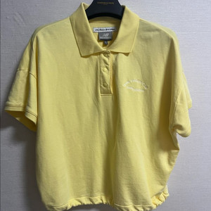 뉴발란스 우먼 코트 카라 반팔티 옐로우 S