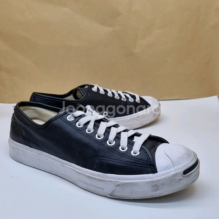 컨버스 잭퍼셀 레더 블랙. 스니커즈260--0