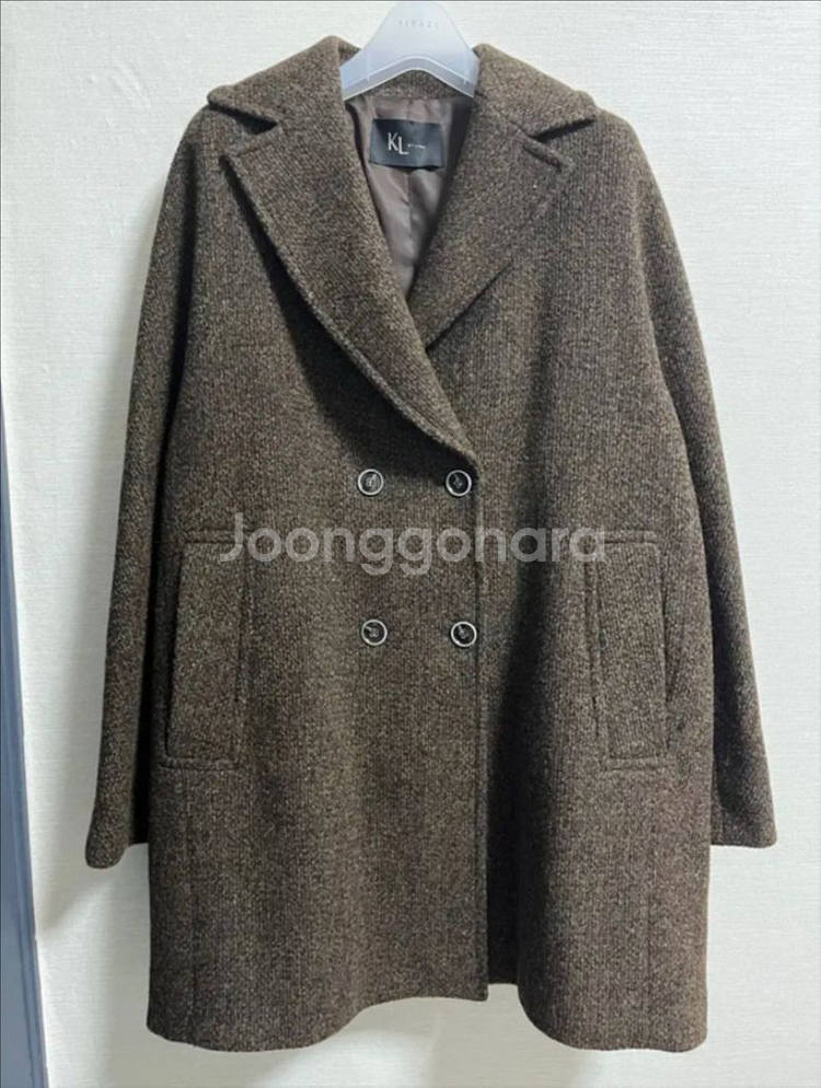 케이엘KL 가디언 울 하프코트 브라운 66--1