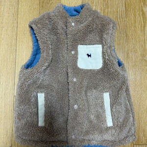 블루독베이비 코듀로이 양털 양면 베스트 100