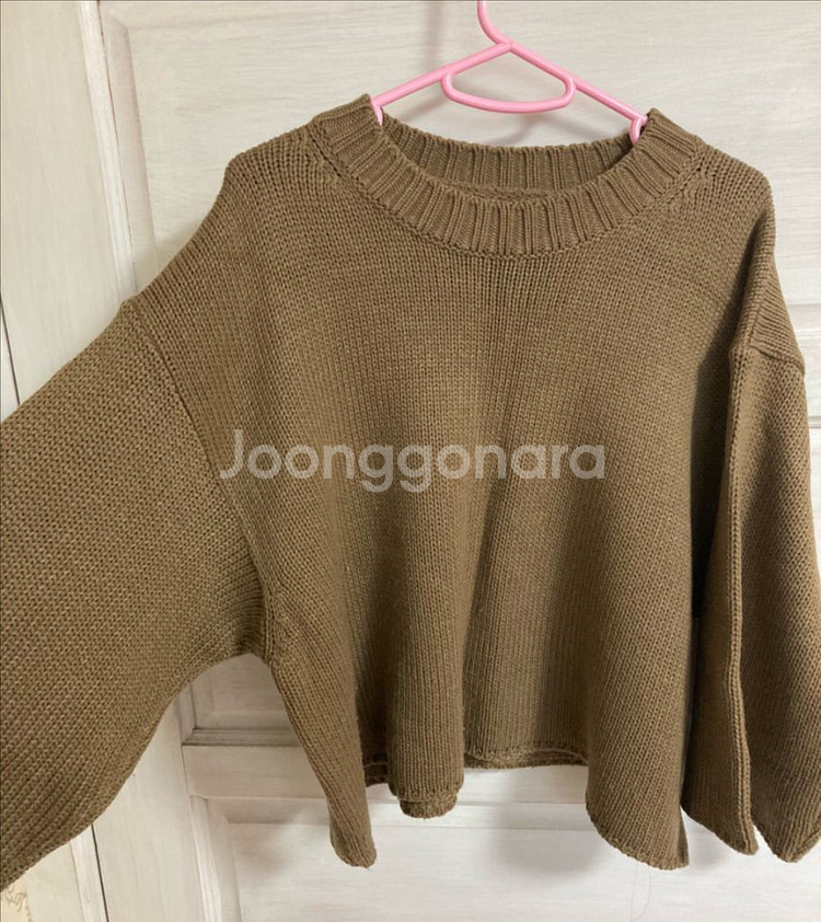 카키브라운 루즈핏 니트 (55-77)--2