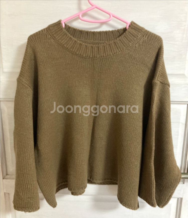 카키브라운 루즈핏 니트 (55-77)--1