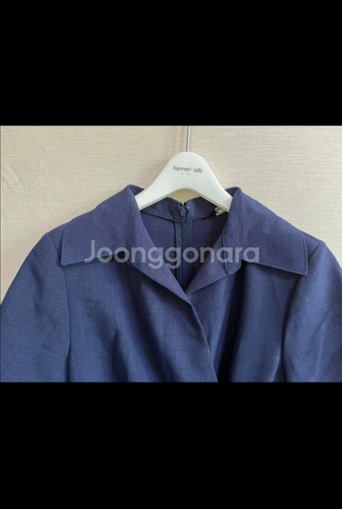 케이엘 KL 셔링 벨티드 셔츠카라 원피스 55--1