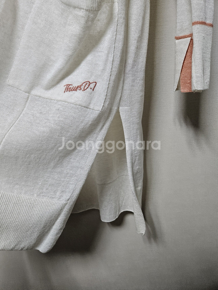 써스데이 아일랜드 린넨 롱 가디건 S--5