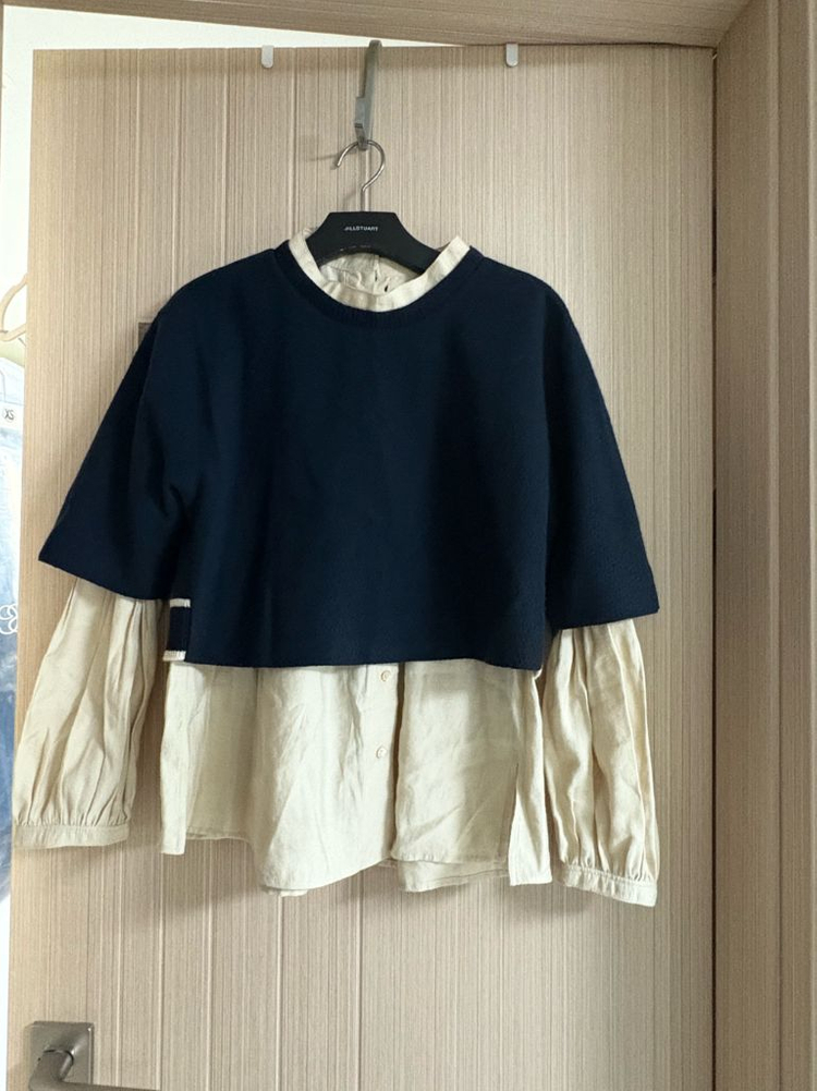 SJSJ 사이드슬릿 패널 레이어 탑(76사이즈, 1-2회 착용)--2