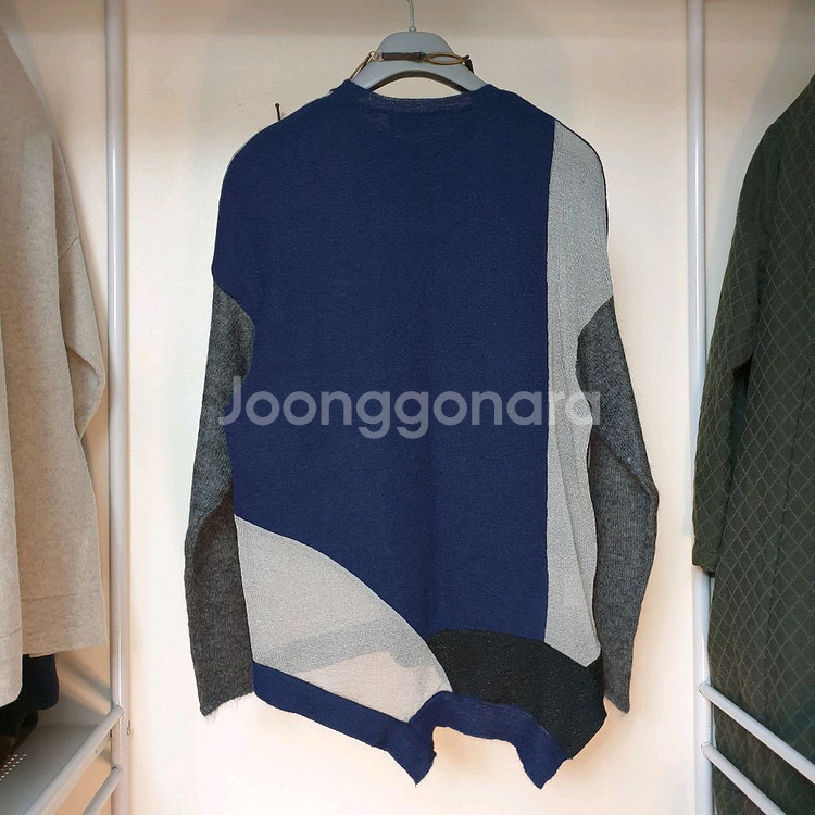 MARNI 마르니 모헤어혼방 컬러블록 언발헴 스웨터 풀오버--2