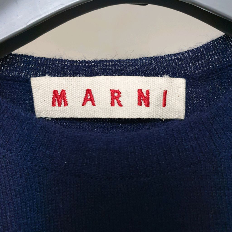 MARNI 마르니 모헤어혼방 컬러블록 언발헴 스웨터 풀오버--7