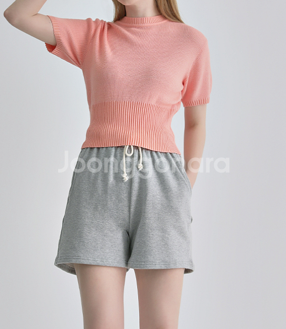 여자 슬림 반팔니트 새상품--0