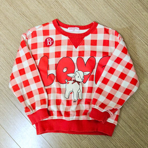 베베드피노 체크 패턴 상하복 세트 120