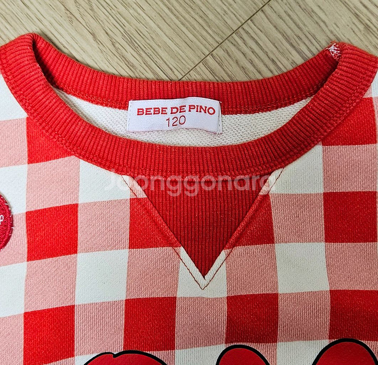베베드피노 체크 패턴 상하복 세트 120--2