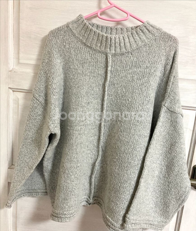 그레이 루즈핏 니트 (66-77)--0