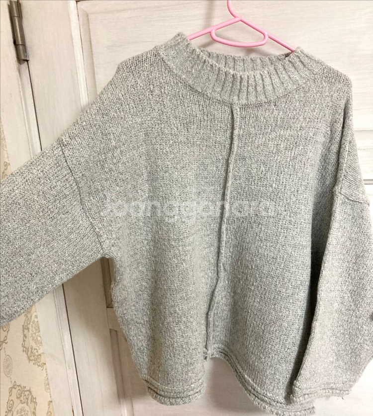 그레이 루즈핏 니트 (66-77)--2