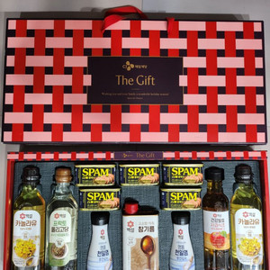 새거 CJ제일제당 특별한선택 J호 선물세트 스팸 천일염