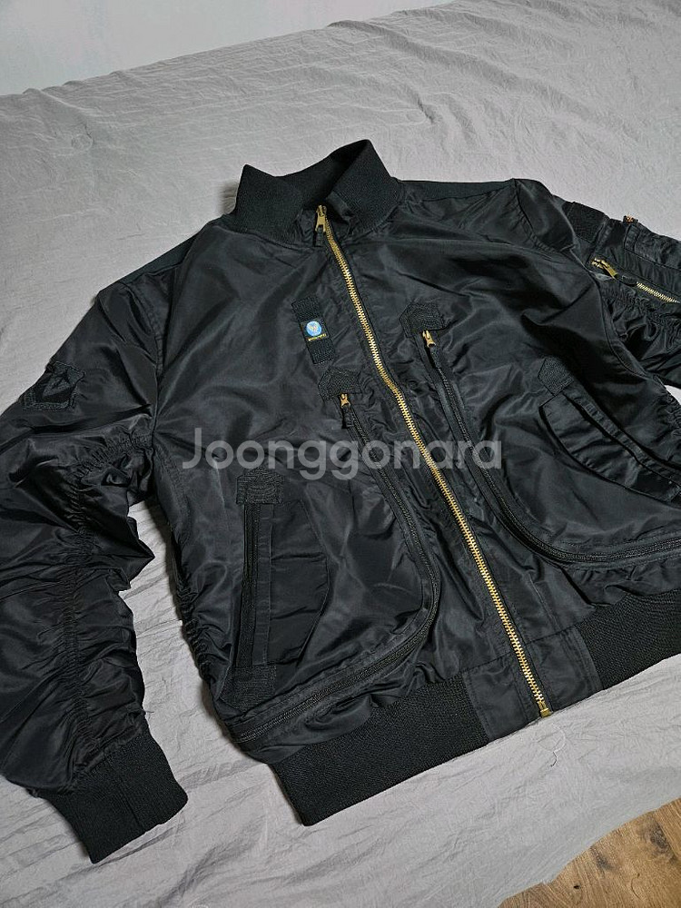 블랙 MA-1 바람막이 유틸리티자켓 오토바이 야구잠바 가을외투 105--2