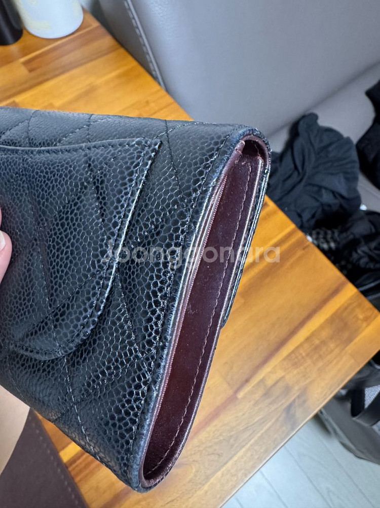 샤넬 클래식 금장 장지갑--3