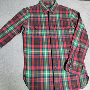 S 폴로 랄프로렌 플란넬 체크셔츠 레드 그린
