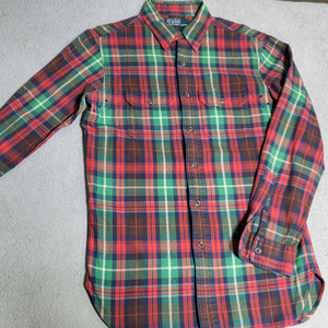 S 폴로 랄프로렌 플란넬 체크셔츠 레드 그린