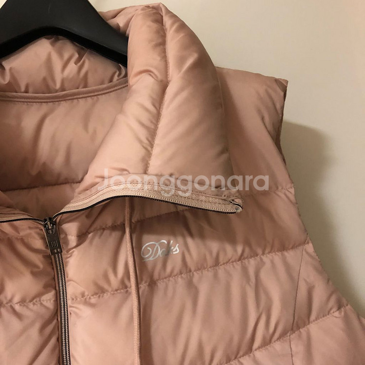 닥스 레이디스 골프웨어 23년 핑크 구스다운 패딩 조끼--2