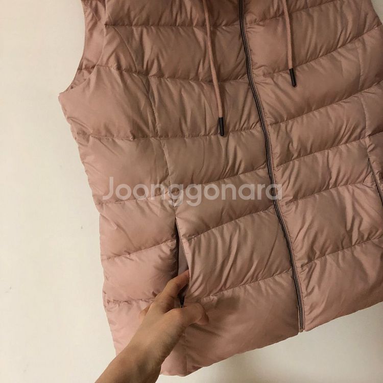 닥스 레이디스 골프웨어 23년 핑크 구스다운 패딩 조끼--3