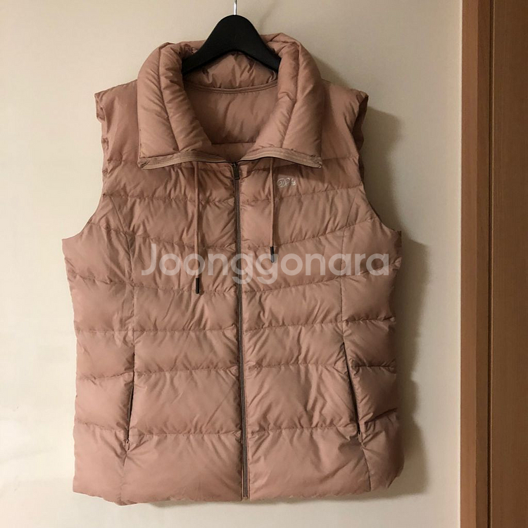 닥스 레이디스 골프웨어 23년 핑크 구스다운 패딩 조끼--1