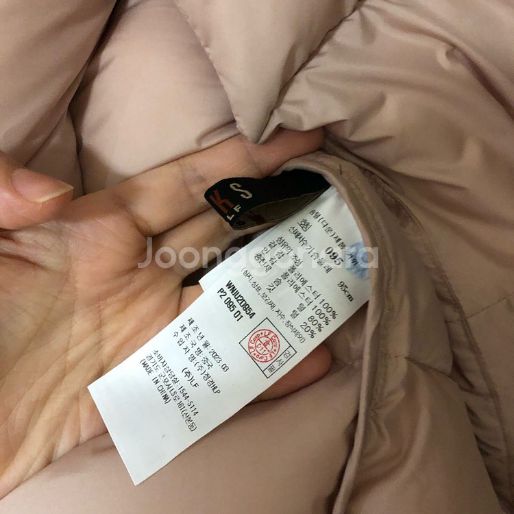 닥스 레이디스 골프웨어 23년 핑크 구스다운 패딩 조끼--8