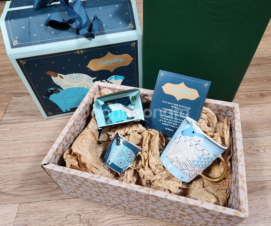 스타벅스 양의해 한정 머그컵,에스프레소컵 카드 선물세트(미사용)--1