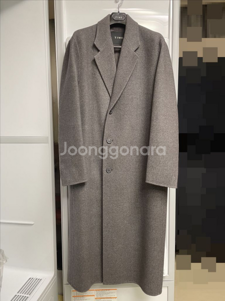 타임옴므 21fw 다크브라운 캐시미어 트윌 코트 100--0
