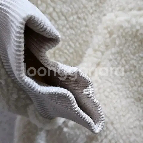 M) YALE 예일 아이보리 뽀글이 후드집업 보아 웜업 플리스 파카--6