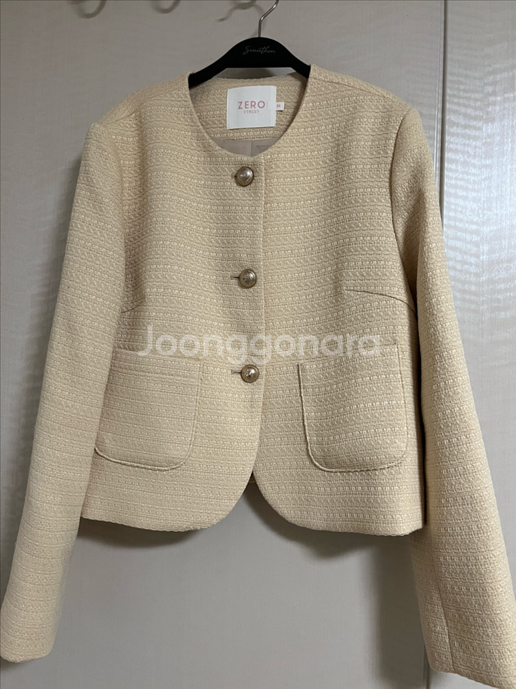 제로스트릿 크리미 트위드 자켓 스커트 mm--3