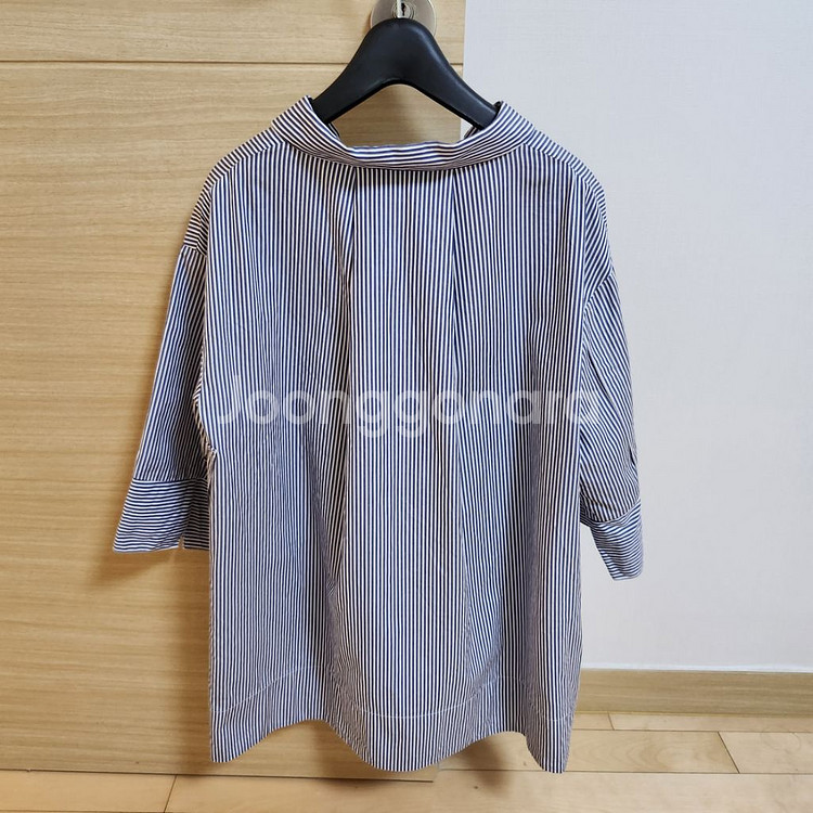 구호(KUHO) 스트라이프 줄무늬 반팔 블라우스--1