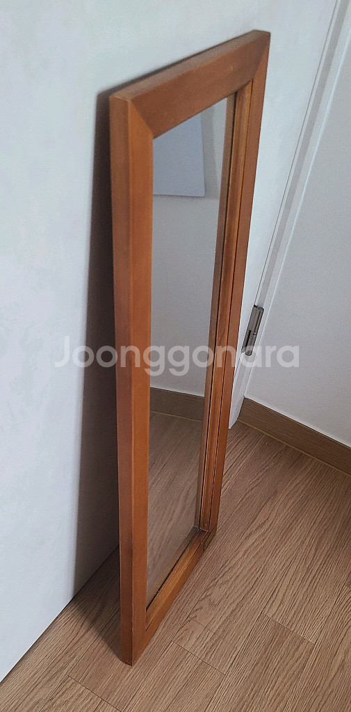 원목 나무 액자 거울--1