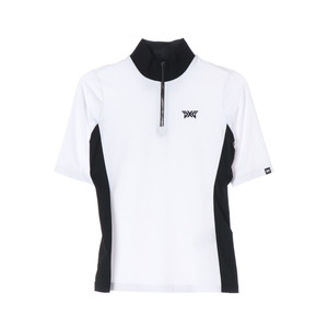 [XS]PXG피엑스지 화이트 블랙 하프집업 반팔 골프 티셔츠