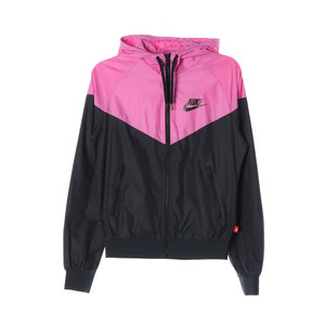 [M]나이키 핑크 블랙 배색 바람막이 후드 집업 점퍼