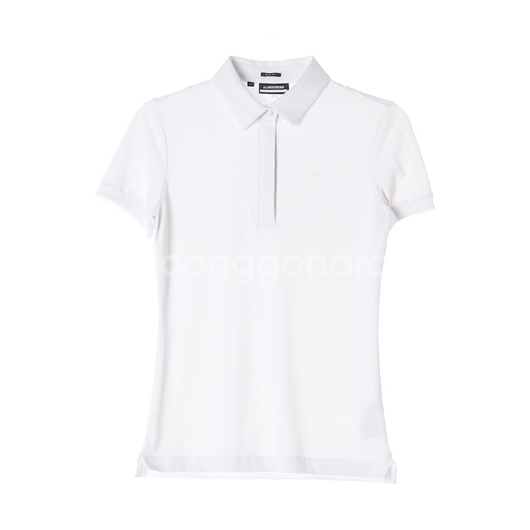[XS]제이린드버그 화이트 반팔 카라티 골프 폴로 티셔츠--0