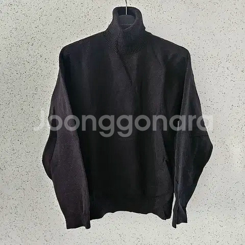 M) 자라 블랙 비스코스 혼방 터틀넥 니트 5536 311--0