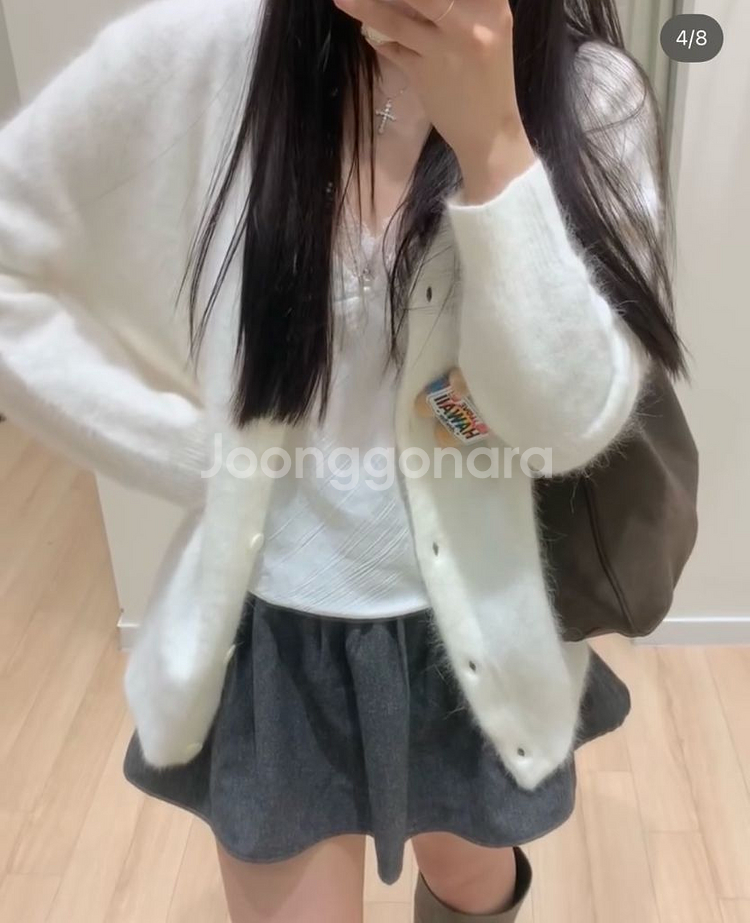 (새상품)누아누아 라쿤 오버 가디건--1