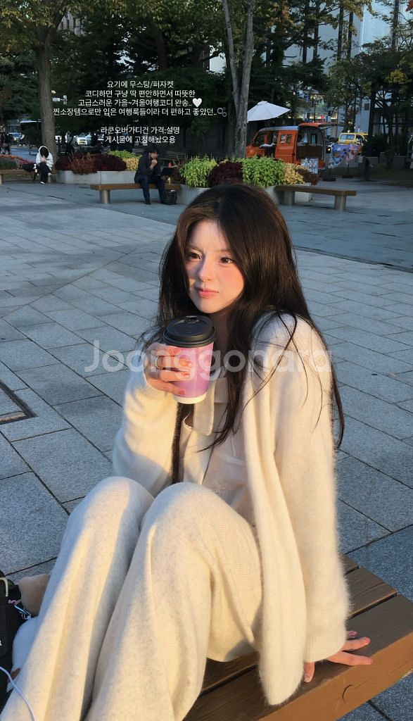 (새상품)누아누아 라쿤 오버 가디건--0