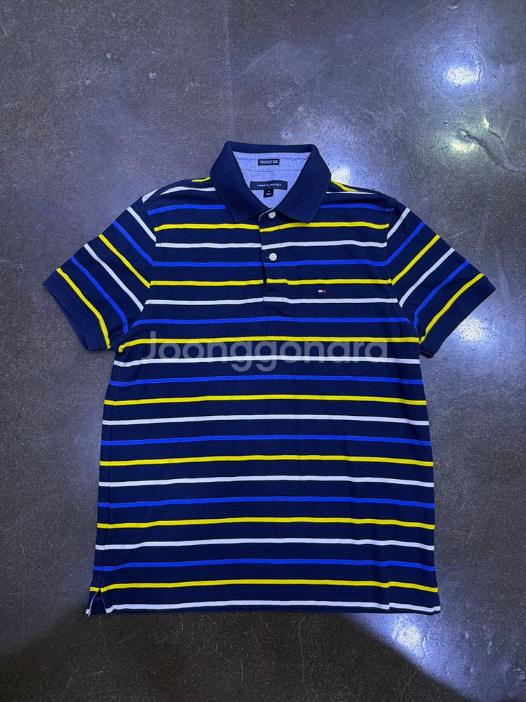 타미힐피거 캐쥬얼 스트라이프 카라 폴로티 pkt M--0