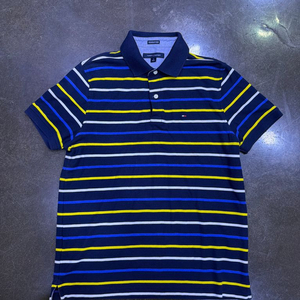 타미힐피거 캐쥬얼 스트라이프 카라 폴로티 pkt M