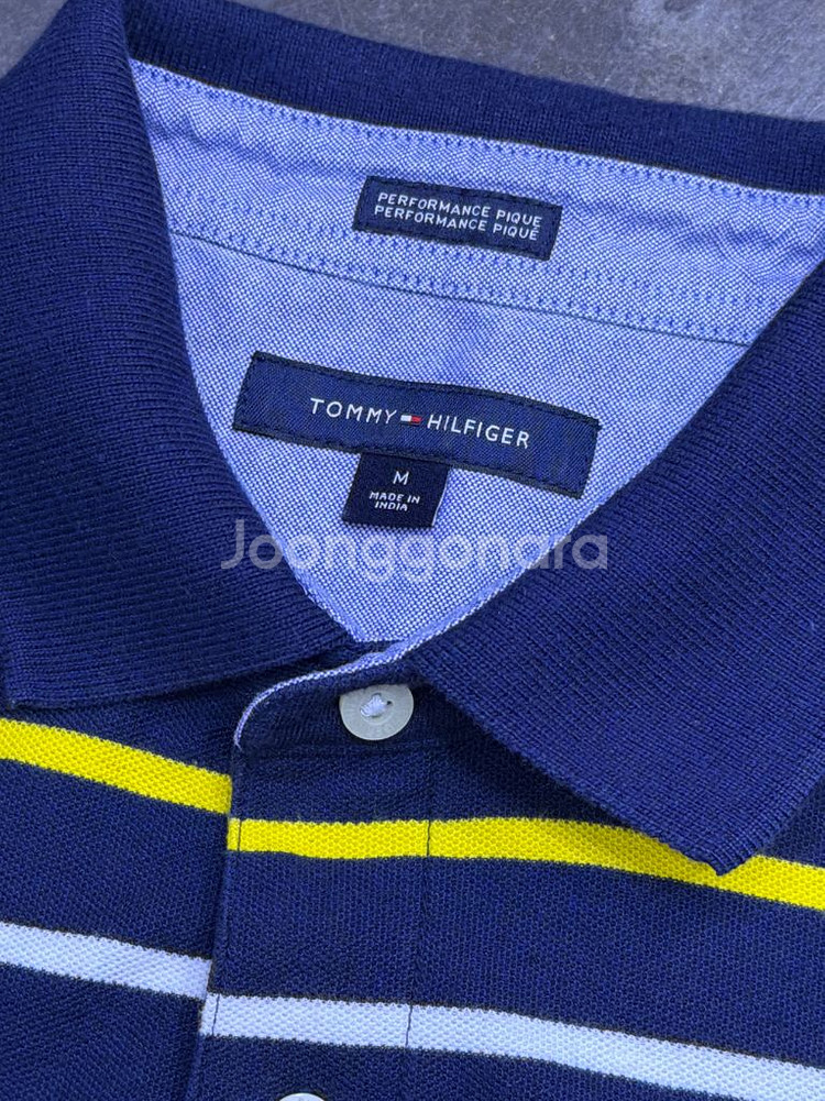 타미힐피거 캐쥬얼 스트라이프 카라 폴로티 pkt M--3