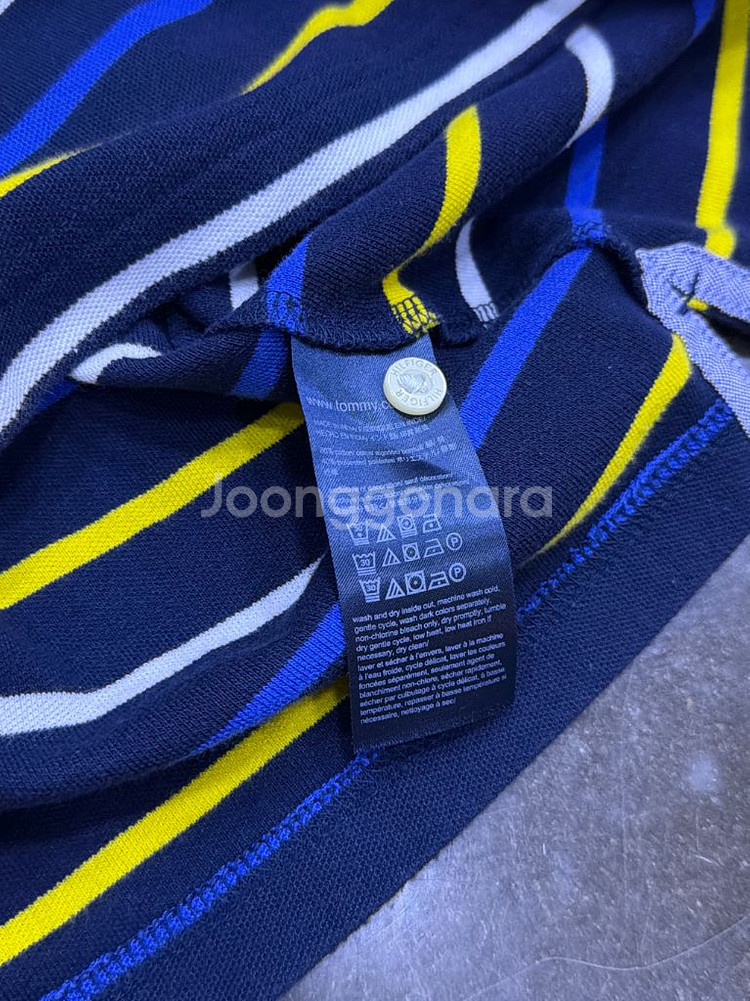 타미힐피거 캐쥬얼 스트라이프 카라 폴로티 pkt M--6