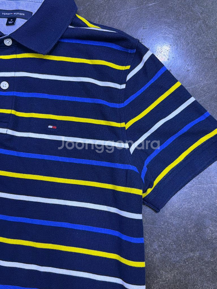 타미힐피거 캐쥬얼 스트라이프 카라 폴로티 pkt M--4