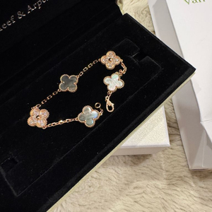 빈티지 알함브라 5모티브 팔찌 마오펄 랩다이아 18K로즈골드 새상품