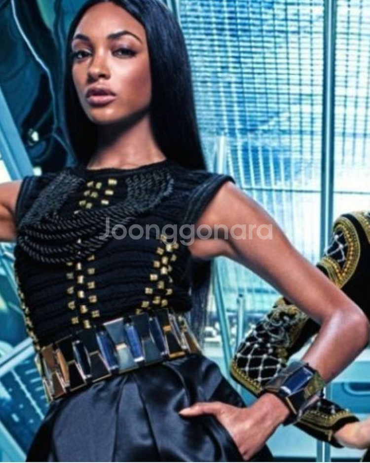 발망 흐앤므 브레이디드 탑 블랙 파티룩--0