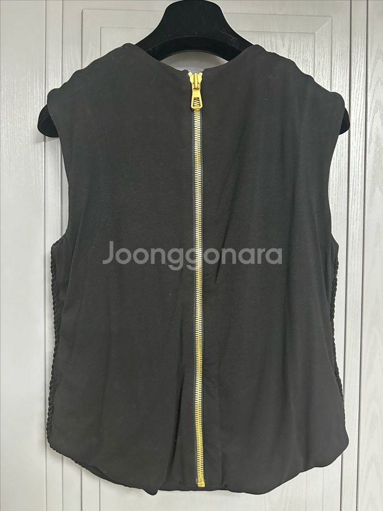 발망 흐앤므 브레이디드 탑 블랙 파티룩--2