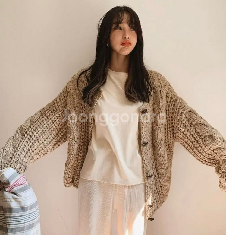 모코블링 핸드메이드 가디건--3