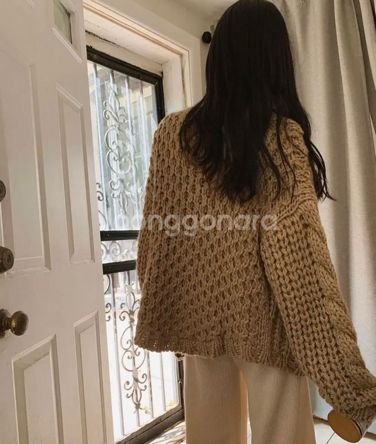 모코블링 핸드메이드 가디건--5