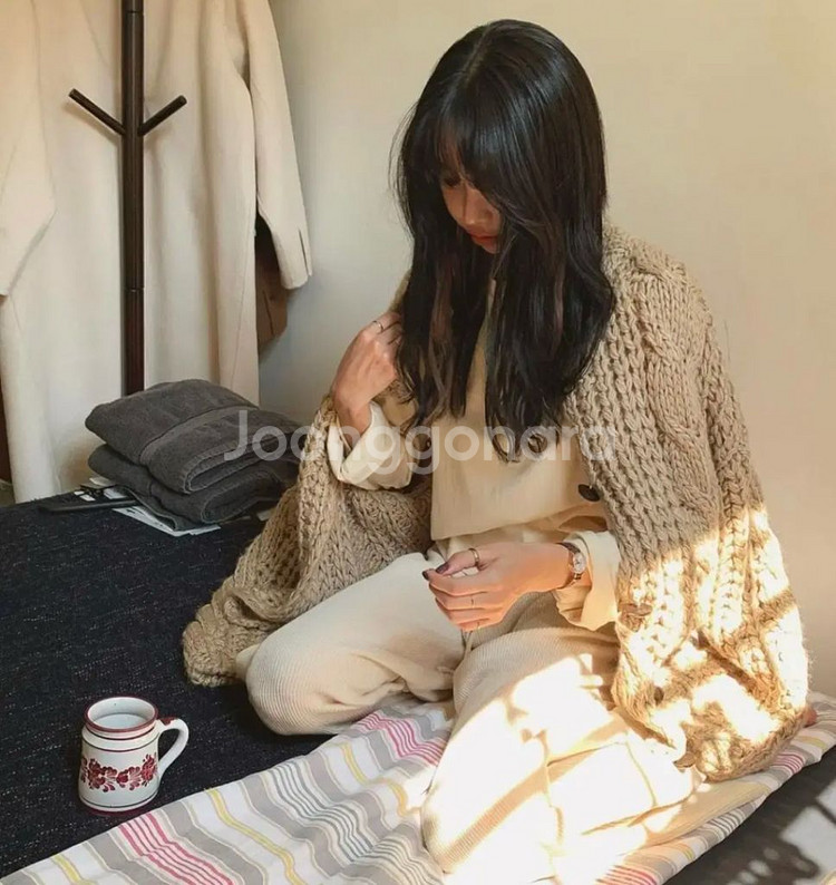 모코블링 핸드메이드 가디건--6