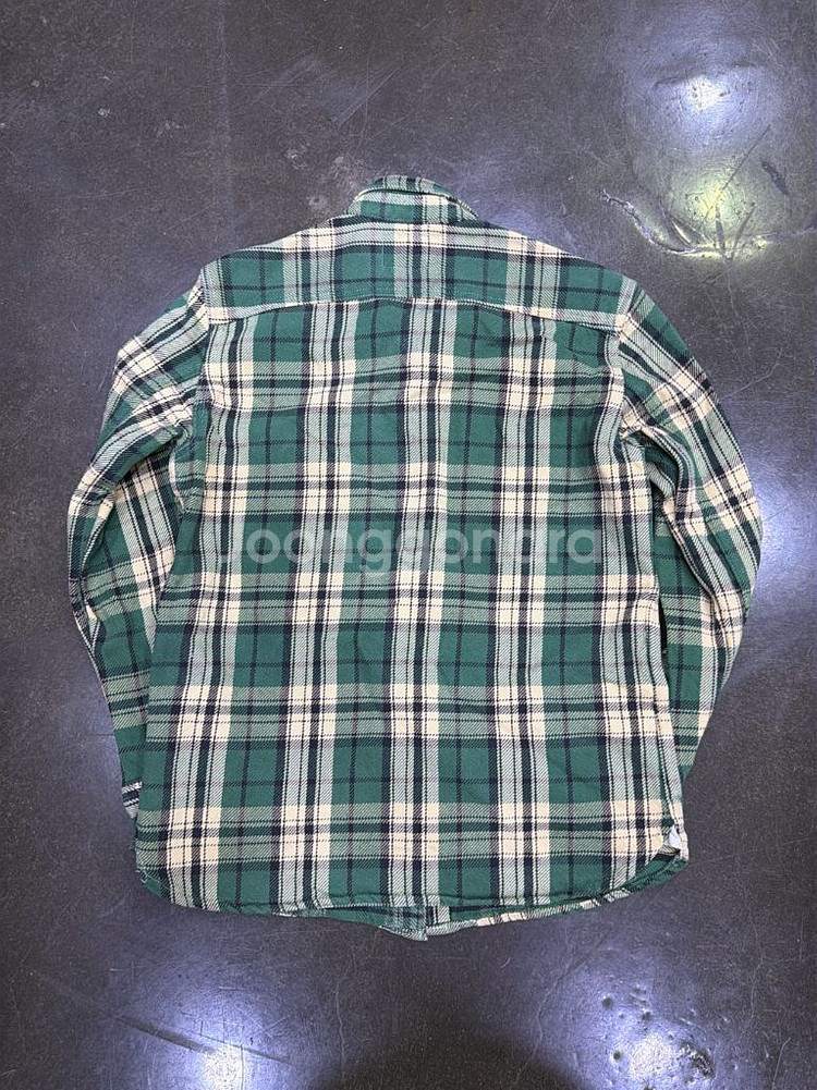 리바이스 헤비코튼 플란넬 그린 체크셔츠 M--1